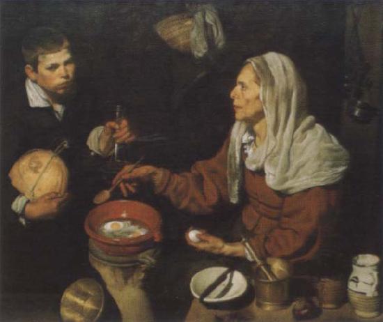 Diego Velazquez Old woman in the eggs roast oil painting picture